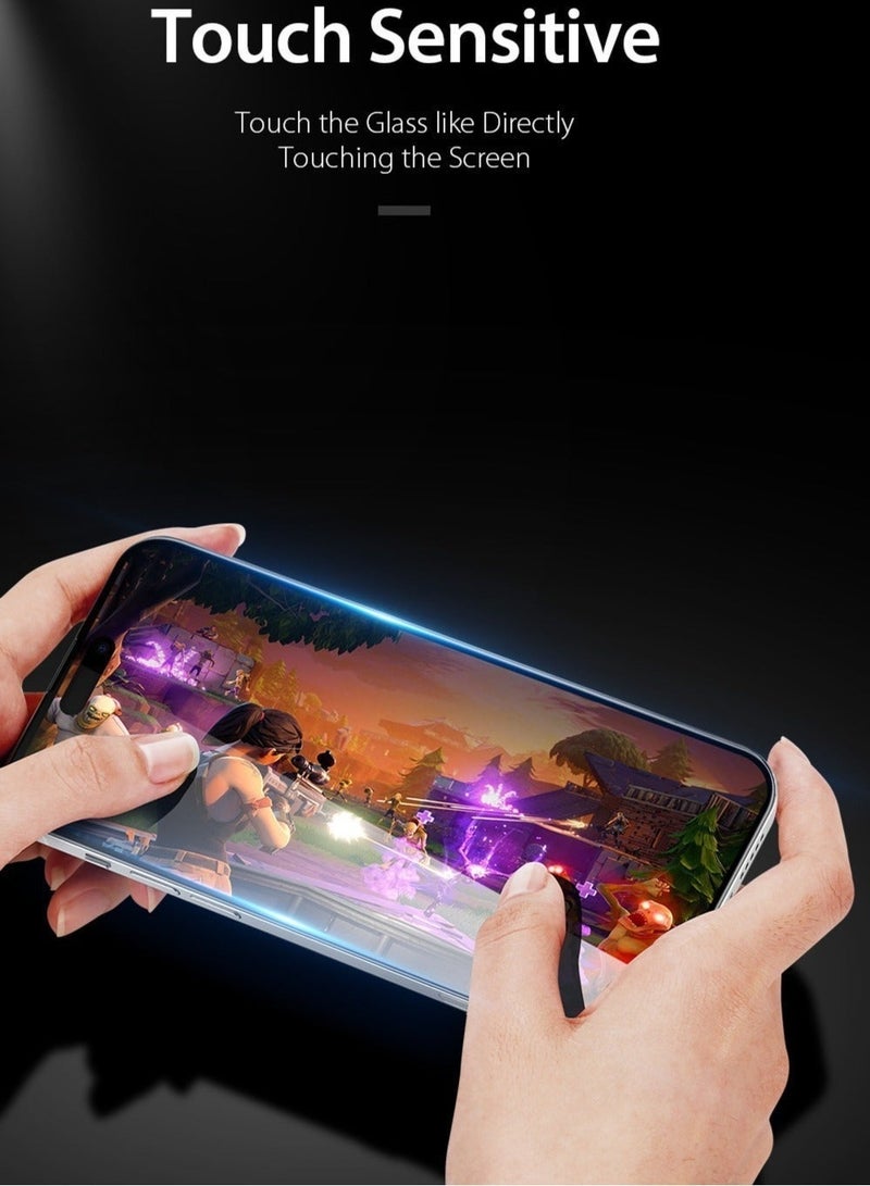 اس-توب واقي شاشة نانو S TOP لهاتف آيفون 15 عالي الوضوح، شفاف، صلابة 9H، مقاوم للخدش والكسر، تغطية كاملة، مصنوع من زجاج مقوى. - Image 5